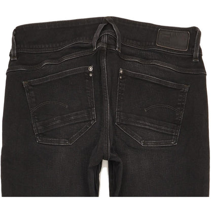 G-Star Lynn Mid Women Black Skinny Slim Stretch Jeans W29 L28