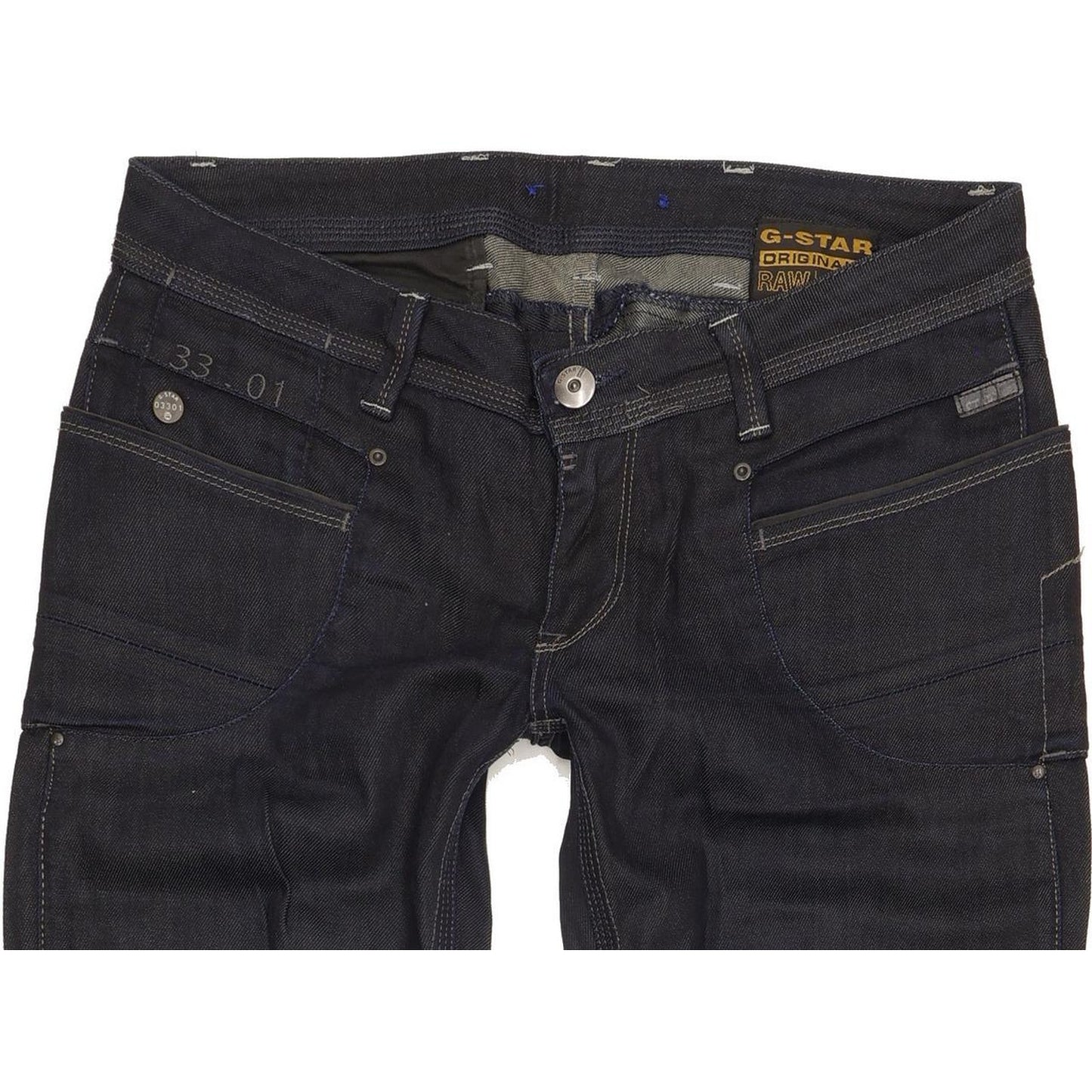 G-Star Women Navy Straight Slim Stretch Jeans W30 L33
