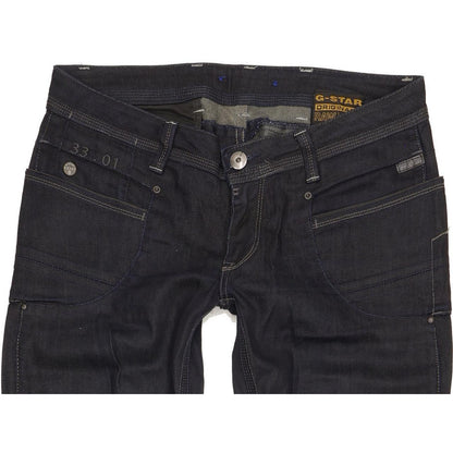 G-Star Women Navy Straight Slim Stretch Jeans W30 L33