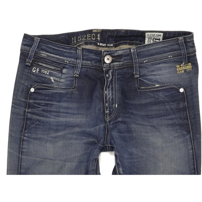 G-Star Jock Women Blue Straight Loose Jeans W30 L32