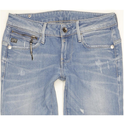 G-Star Women Blue Skinny Slim Stretch Jeans W26 L33