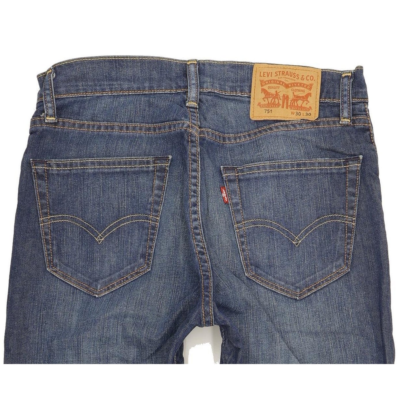 Levi's 751 Men Blue Straight Regular Stretch Jeans W30 L30
