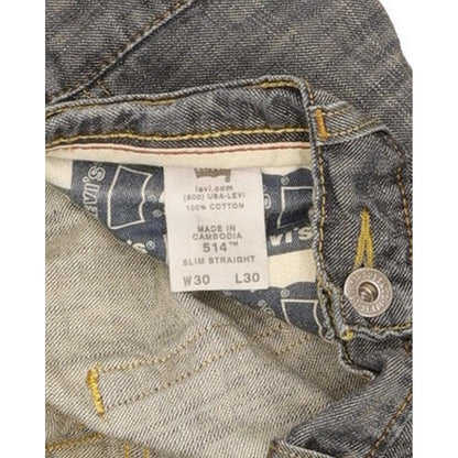 Levi's 514 Men Blue Straight Slim Jeans W30 L30