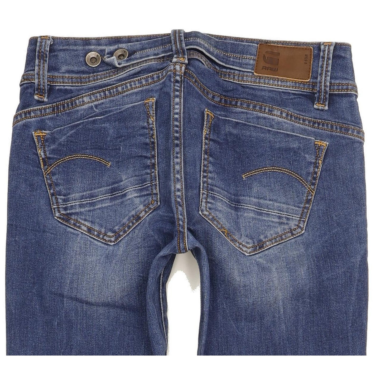 G-Star Midge Saddle Women Blue Straight Slim Stretch Jeans W27 L32