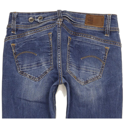 G-Star Midge Saddle Women Blue Straight Slim Stretch Jeans W27 L32