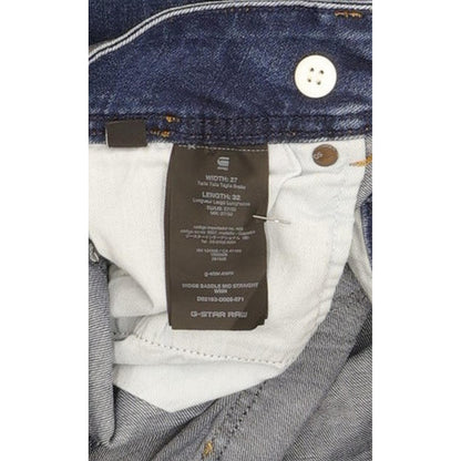 G-Star Midge Saddle Women Blue Straight Slim Stretch Jeans W27 L32