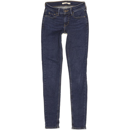 Levi's 710 Super Women Blue Skinny Slim Stretch Jeans W24 L30