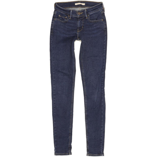 Levi's 710 Super Women Blue Skinny Slim Stretch Jeans W24 L30