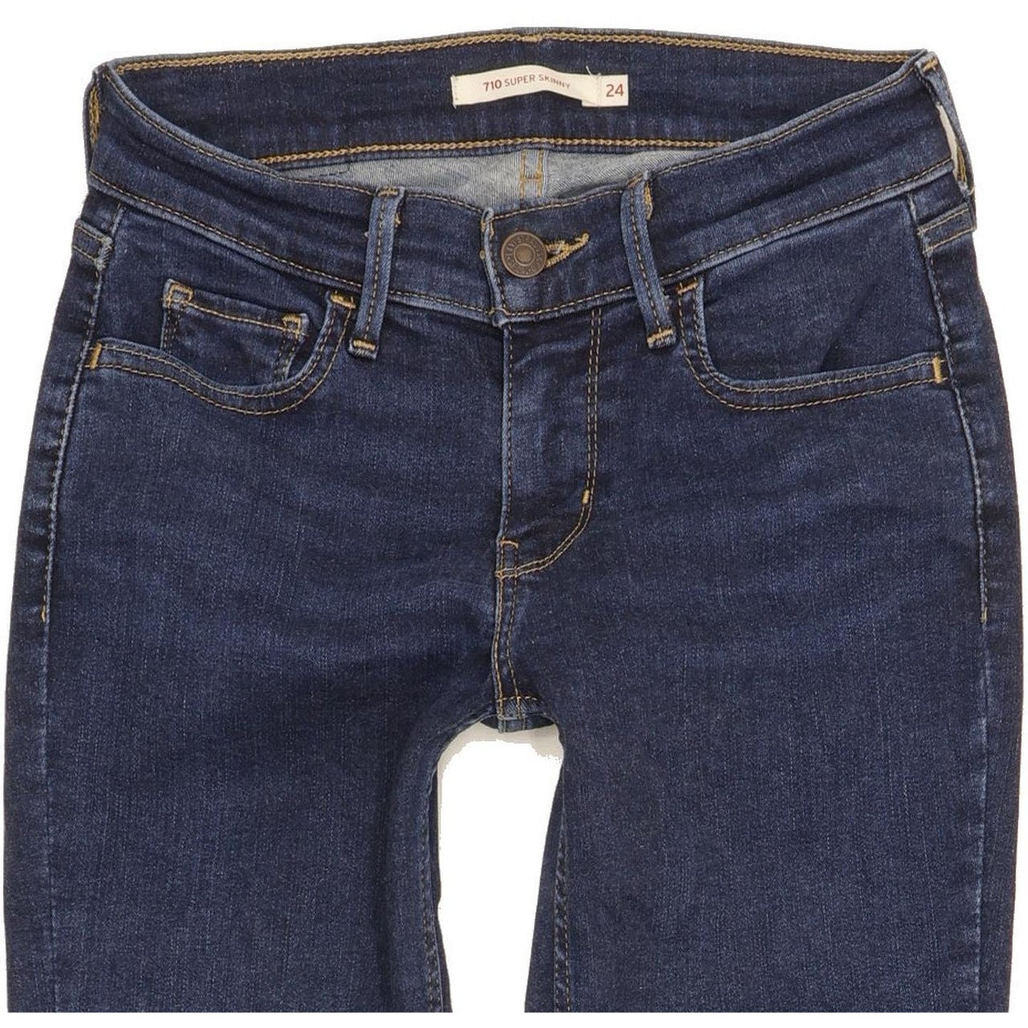 Levi's 710 Super Women Blue Skinny Slim Stretch Jeans W24 L30