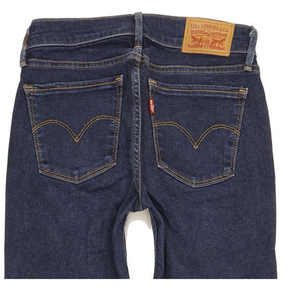 Levi's 710 Super Women Blue Skinny Slim Stretch Jeans W24 L30