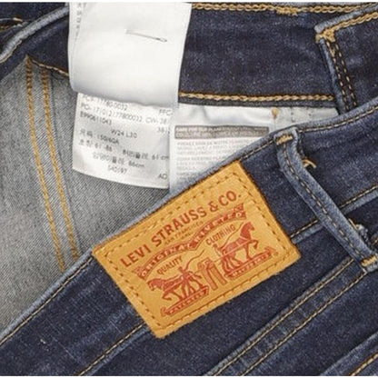 Levi's 710 Super Women Blue Skinny Slim Stretch Jeans W24 L30