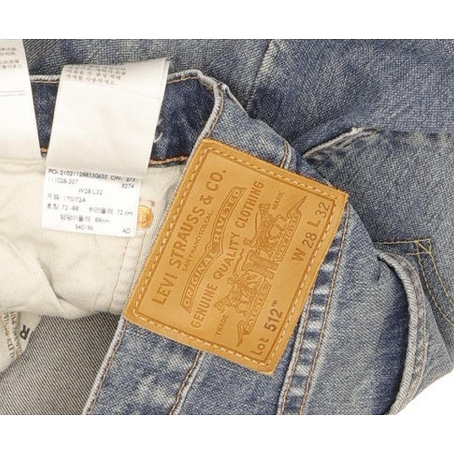 Levi's 512 Men Blue Tapered Slim Jeans W28 L31