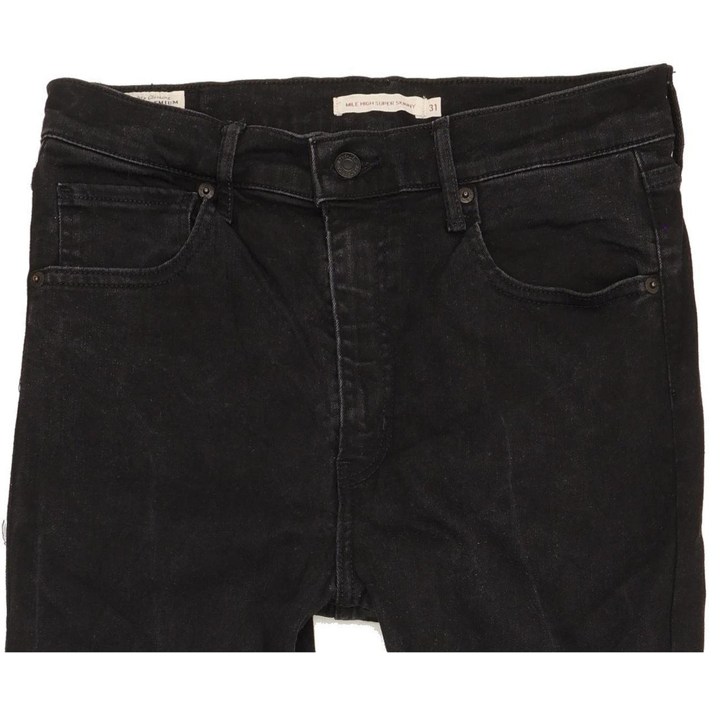 Levi's Mile Black Skinny Slim Stretch Jeans High Waisted W31 L30