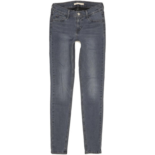 Levi's 710 Super Women Blue Skinny Slim Stretch Jeans W26 L30