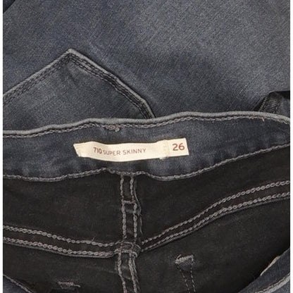 Levi's 710 Super Women Blue Skinny Slim Stretch Jeans W26 L30