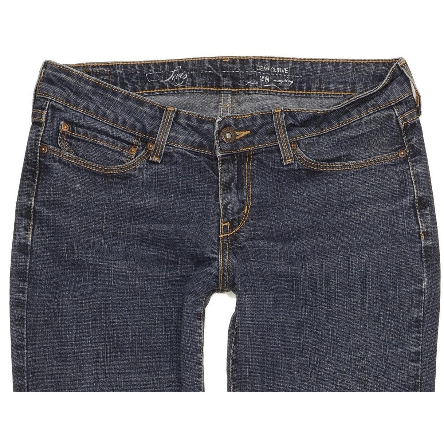 Levi's Demi Curve Women Blue Straight Slim Stretch Jeans W28 L31