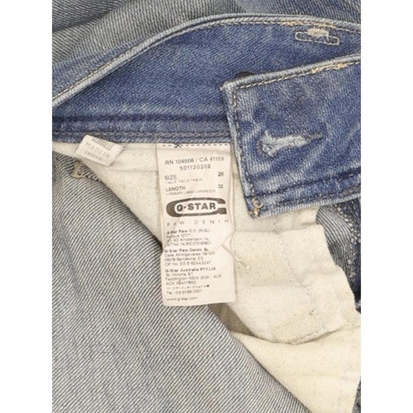 G-Star Lynn Women Blue Skinny Slim Stretch Jeans W26 L34