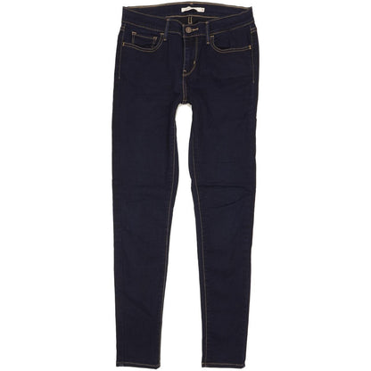 Levi's 710 Super Women Navy Skinny Slim Stretch Jeans W28 L30