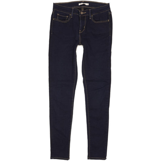 Levi's 710 Super Women Navy Skinny Slim Stretch Jeans W28 L30
