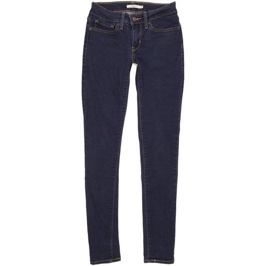 Levi's 711 Women Blue Skinny Slim Stretch Jeans W27 L31