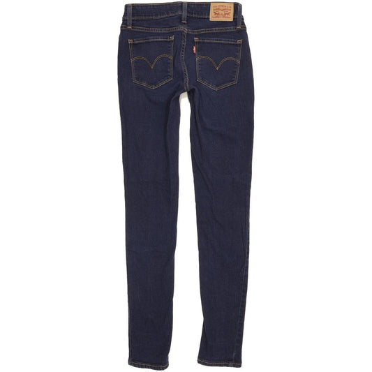 Levi's 711 Women Blue Skinny Slim Stretch Jeans W27 L31