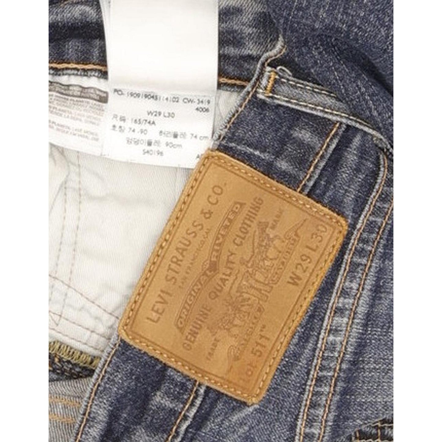 Levi's 511 Men Blue Straight Slim Stretch Jeans W29 L29