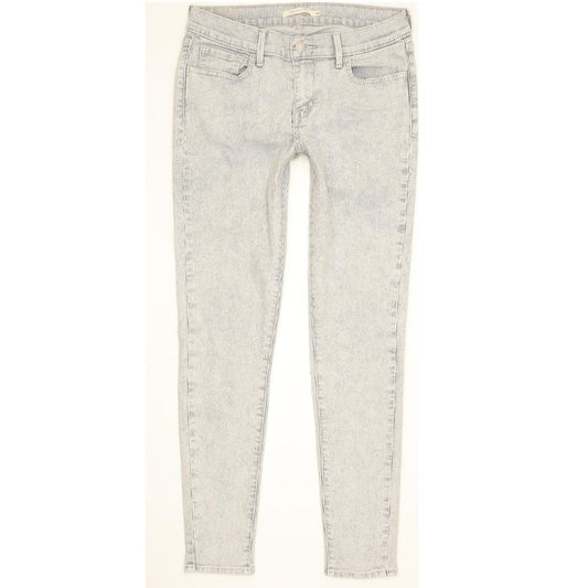 Levi's 710 Super Women Blue Skinny Slim Stretch Jeans W28 L28