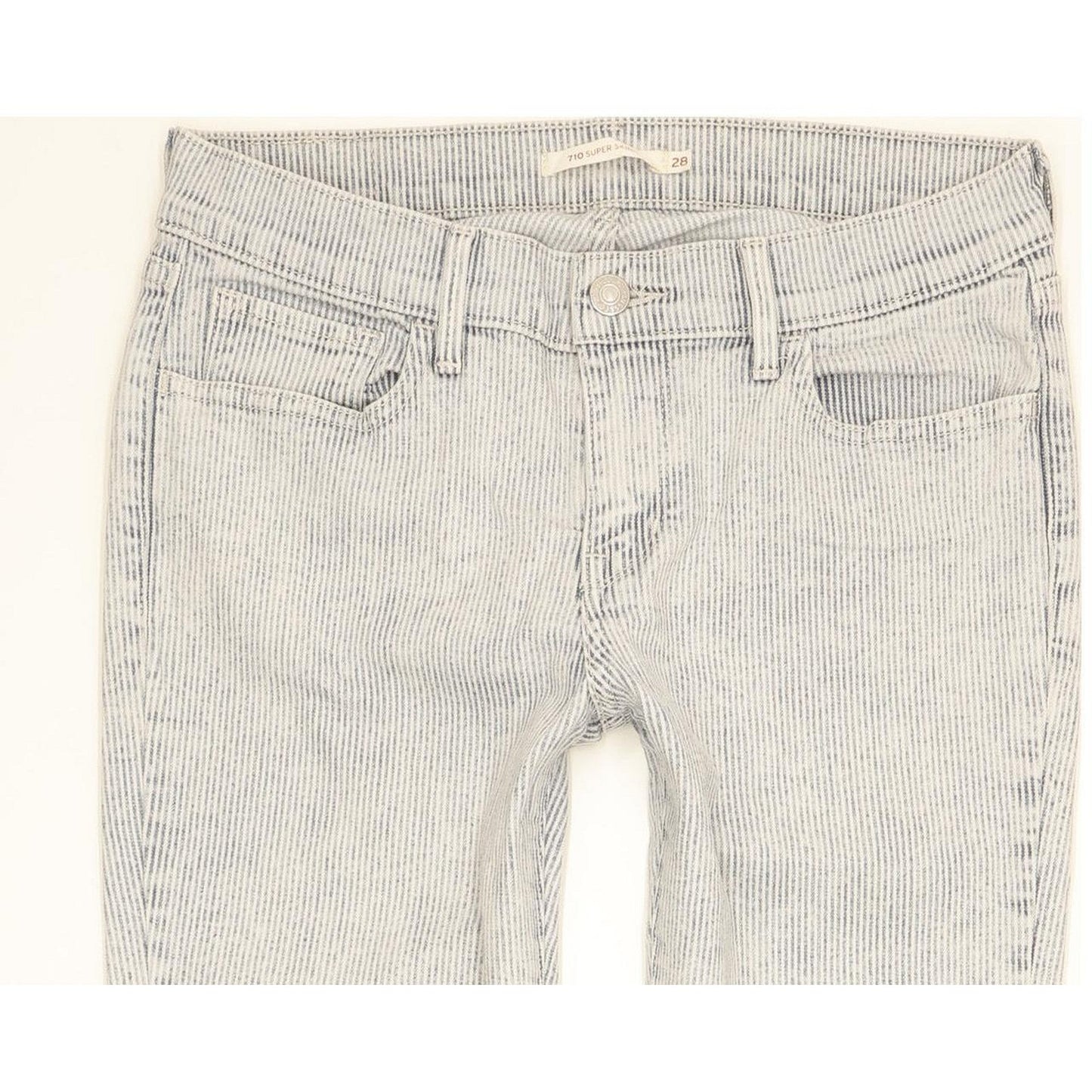 Levi's 710 Super Women Blue Skinny Slim Stretch Jeans W28 L28