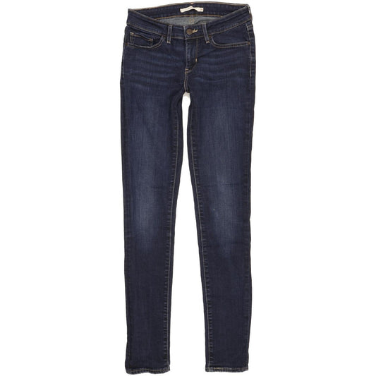 Levi's 711 Women Navy Skinny Slim Stretch Jeans W28 L32