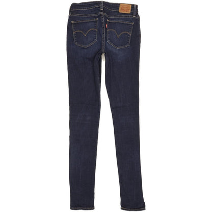 Levi's 711 Women Navy Skinny Slim Stretch Jeans W28 L32