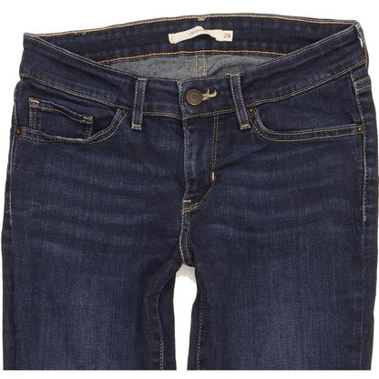 Levi's 711 Women Navy Skinny Slim Stretch Jeans W28 L32