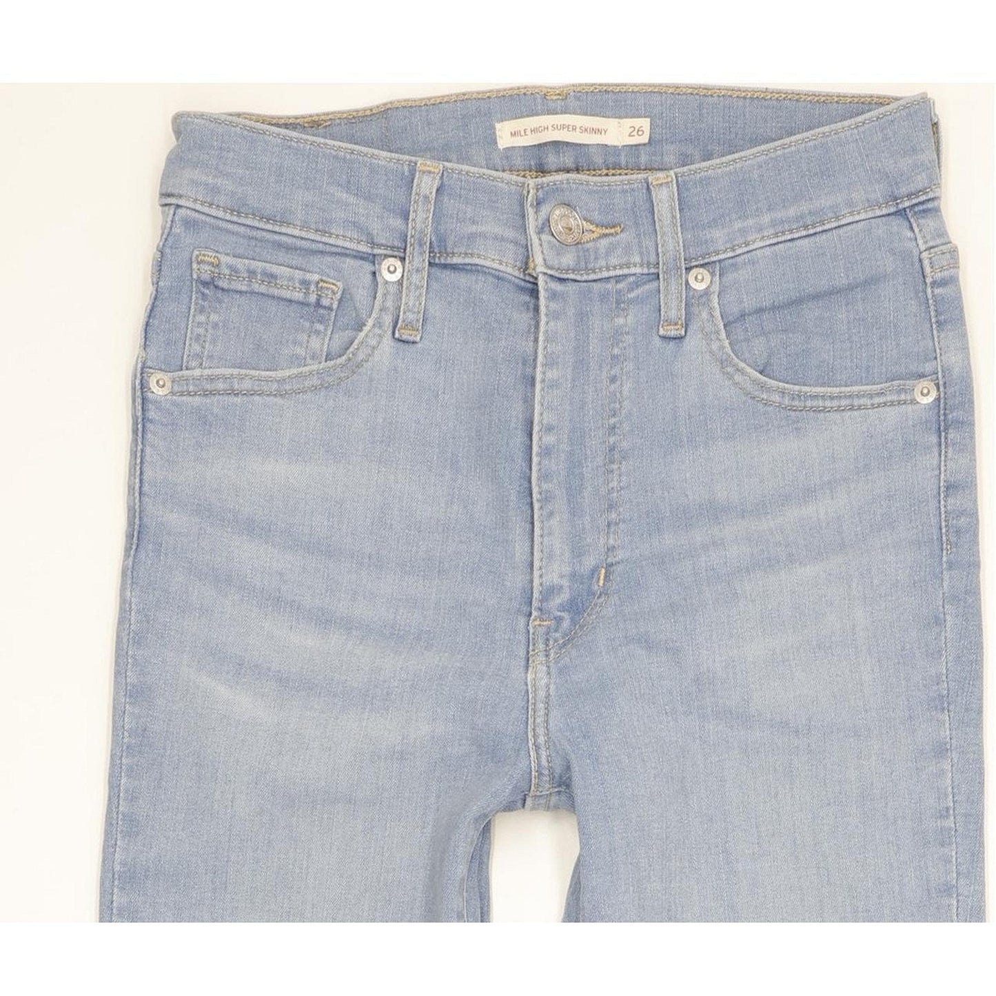 Levi's Mile Blue Skinny Slim Stretch Jeans High Waisted W26 L30