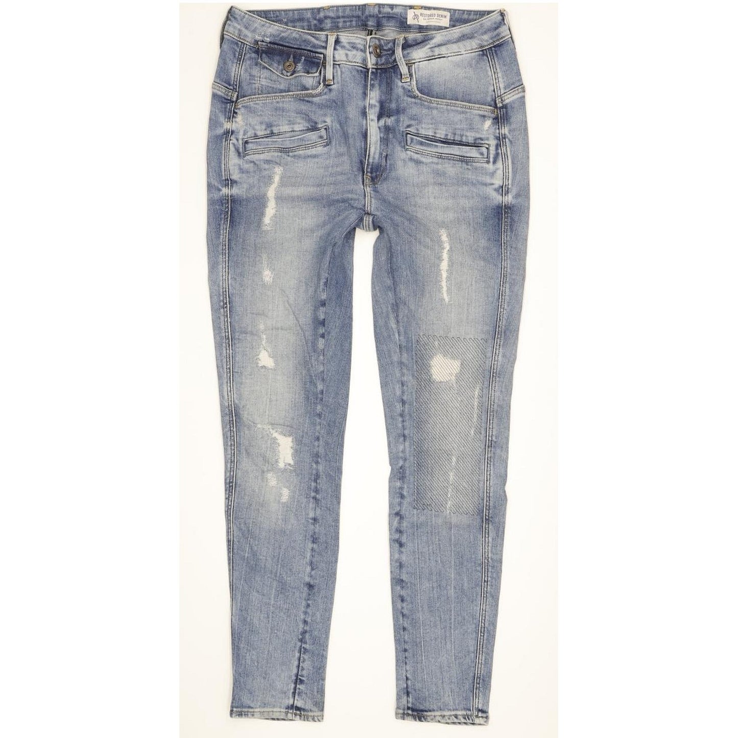 G-Star Davin 3D Low Women Blue Skinny Slim Boyfriend Stretch Jeans W25 L32
