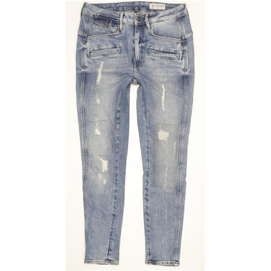 G-Star Davin 3D Low Women Blue Skinny Slim Boyfriend Stretch Jeans W25 L32