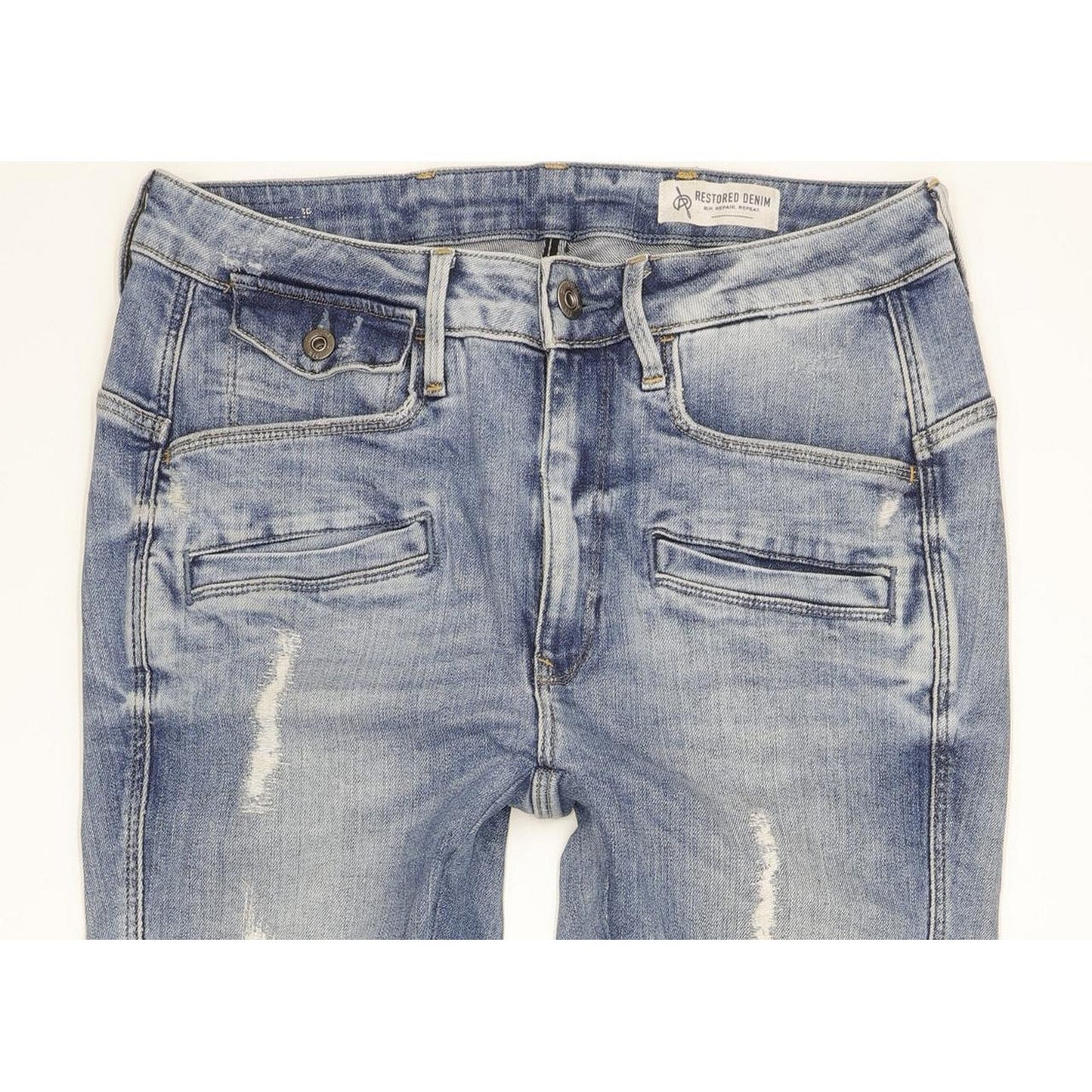 G-Star Davin 3D Low Women Blue Skinny Slim Boyfriend Stretch Jeans W25 L32