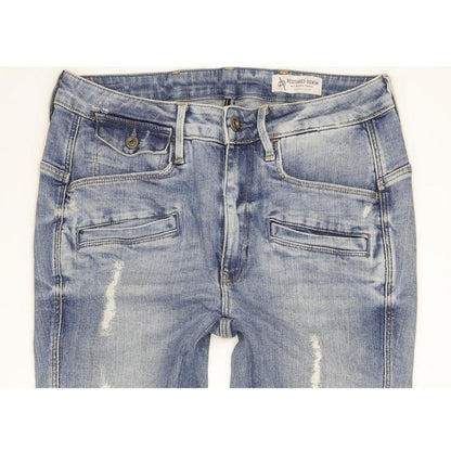 G-Star Davin 3D Low Women Blue Skinny Slim Boyfriend Stretch Jeans W25 L32