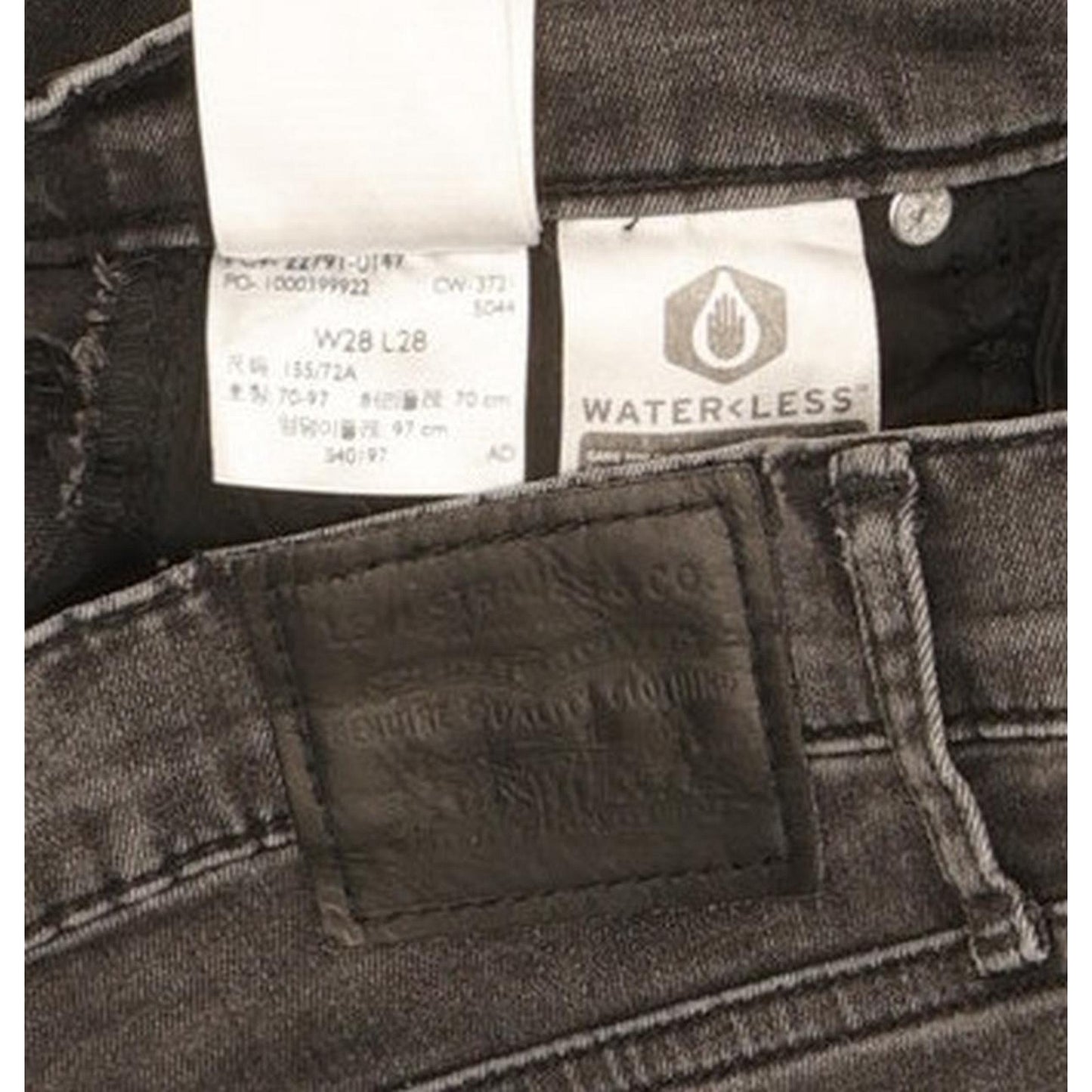 Levi's Mile Black Skinny Slim Stretch Jeans High Waisted W28 L28
