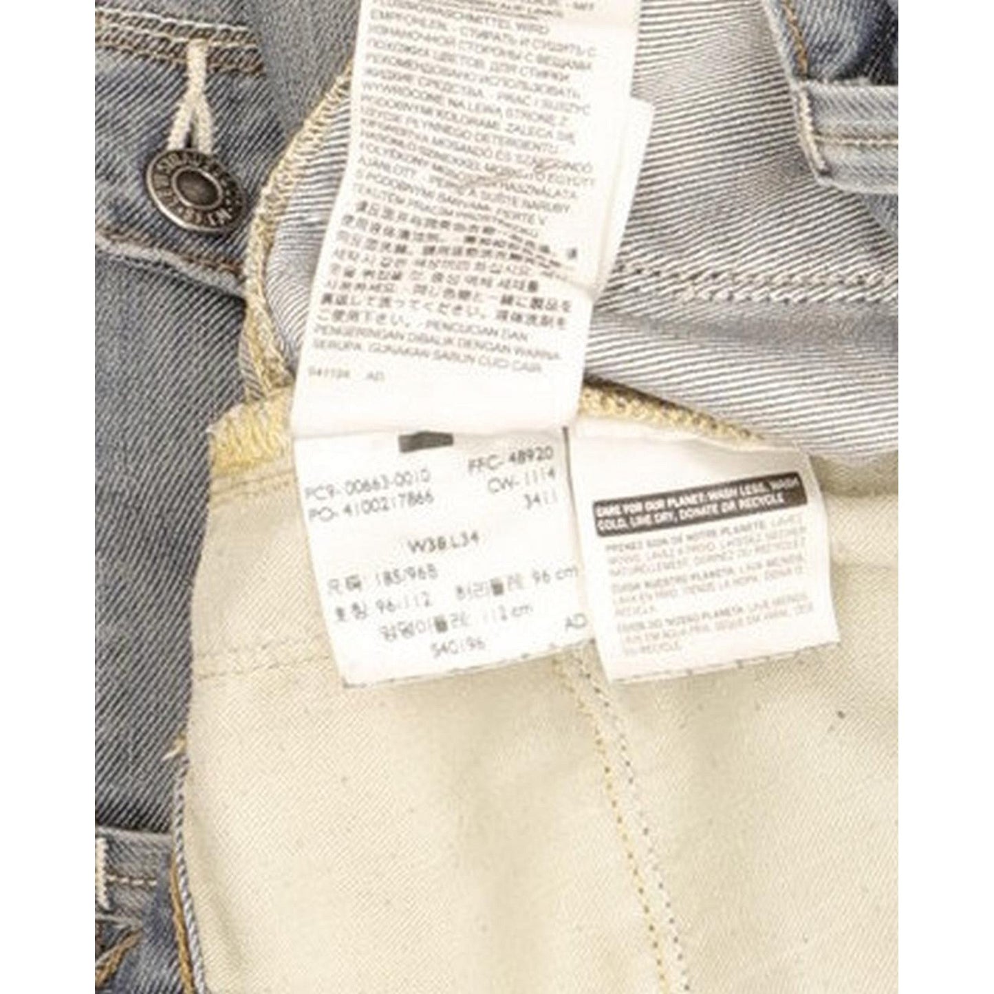 Levi's 514 Men Blue Straight Slim Jeans W38 L34
