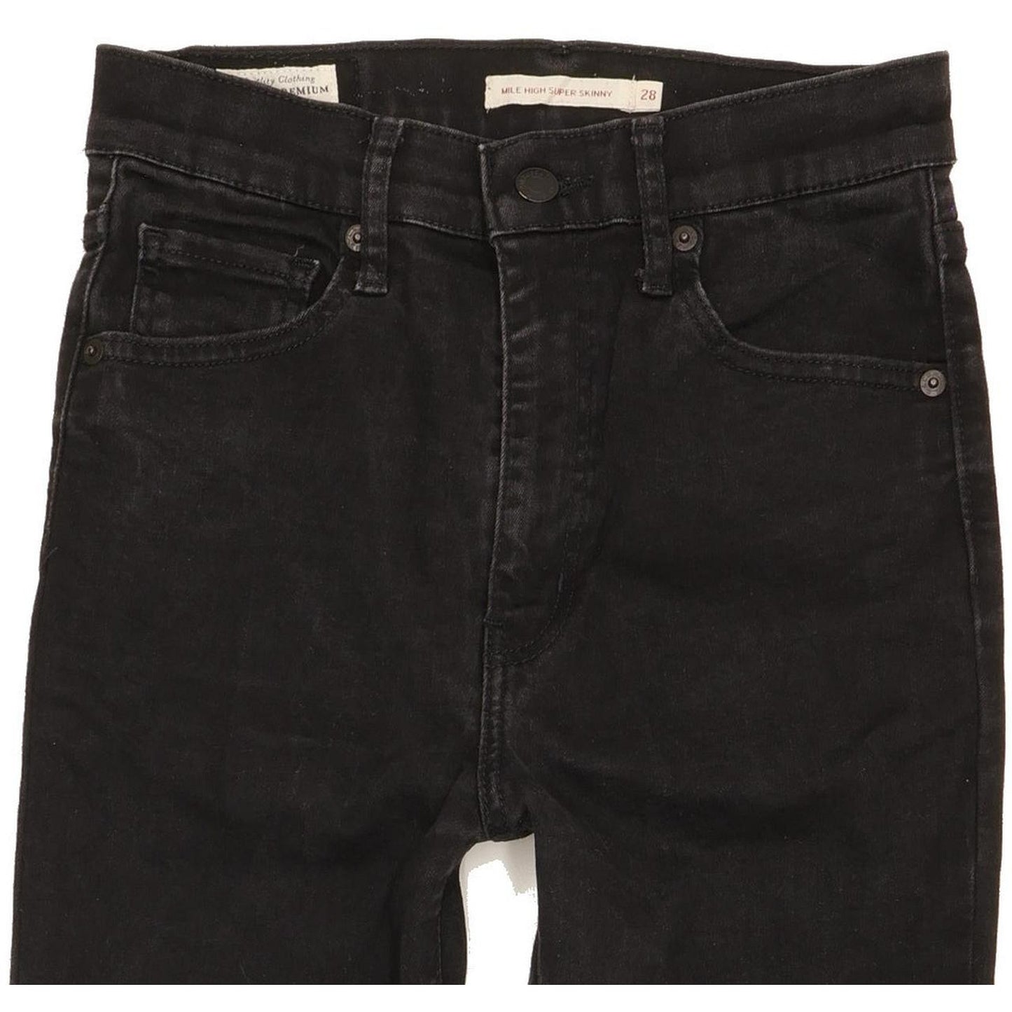 Levi's Mile Black Skinny Slim Stretch Jeans High Waisted W28 L27