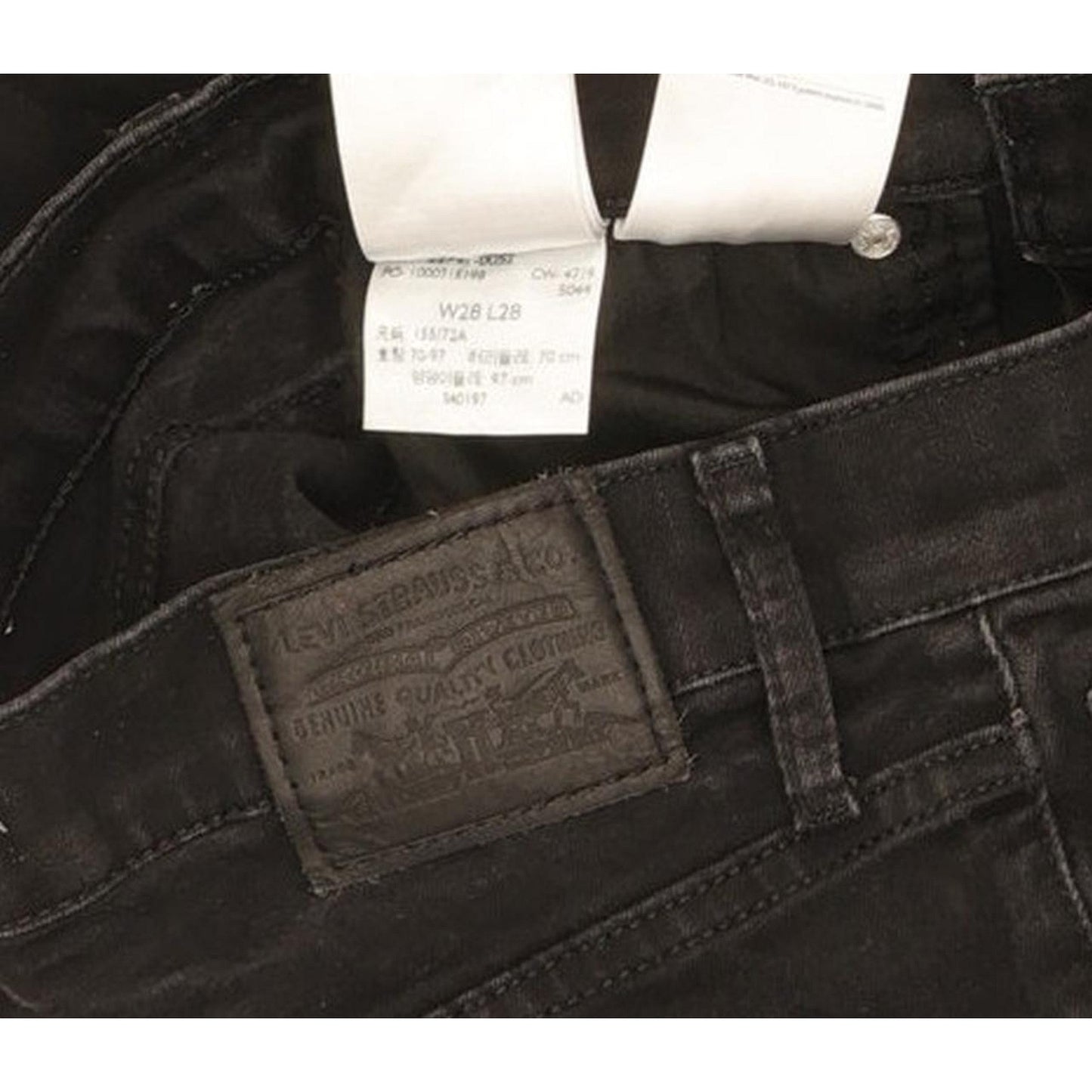 Levi's Mile Black Skinny Slim Stretch Jeans High Waisted W28 L27