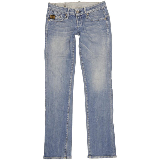 G-Star Midge Women Blue Straight Slim Stretch Jeans W28 L32