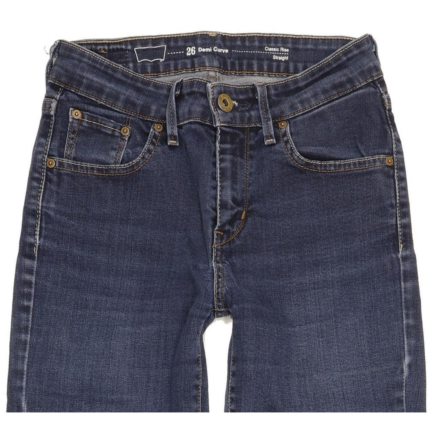 Levi's Demi Curve Women Blue Straight Classic Stretch Jeans W26 L31