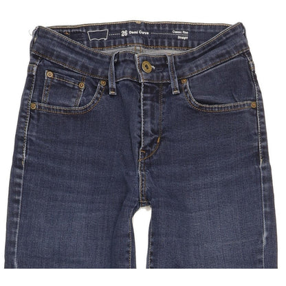 Levi's Demi Curve Women Blue Straight Classic Stretch Jeans W26 L31