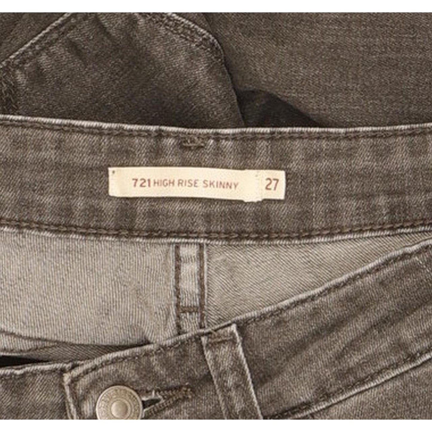 Levi's 721 Women Grey Skinny Slim Stretch Jeans W27 L31