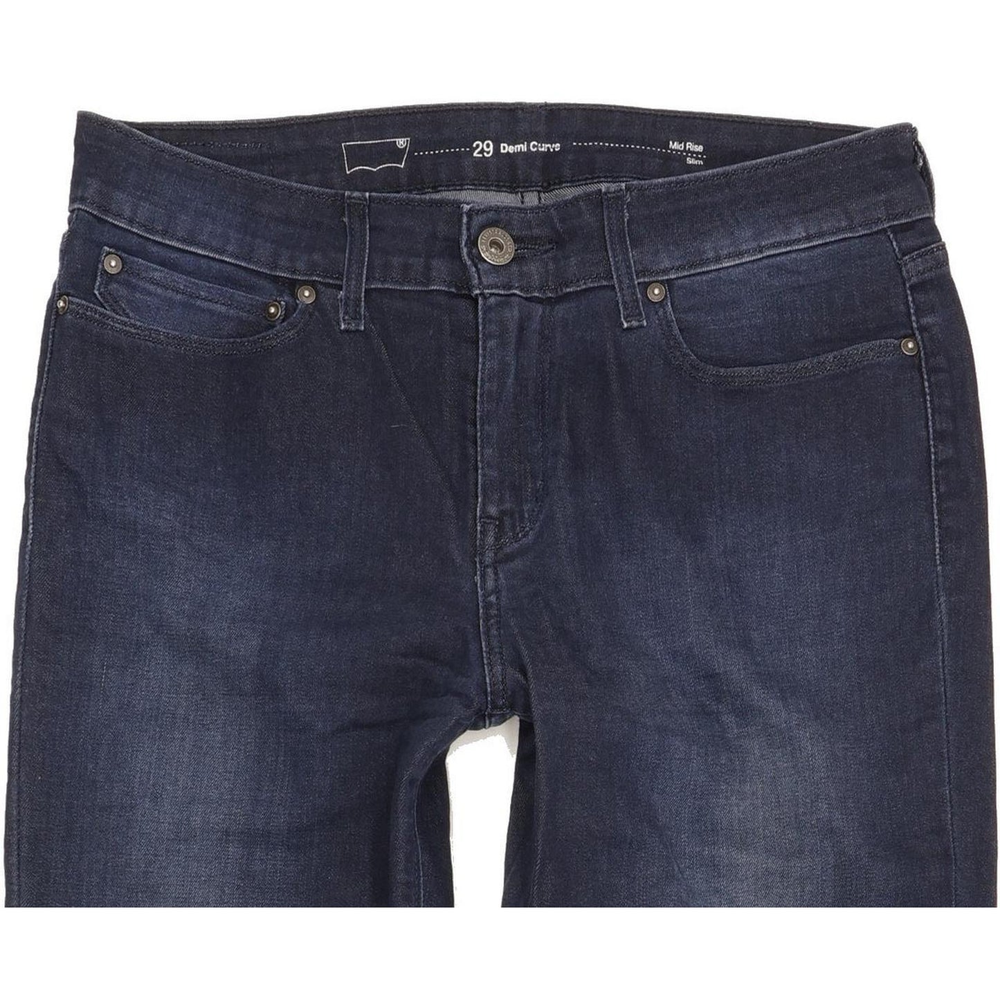 Levi's Demi Curve Women Blue Straight Slim Stretch Jeans W29 L31