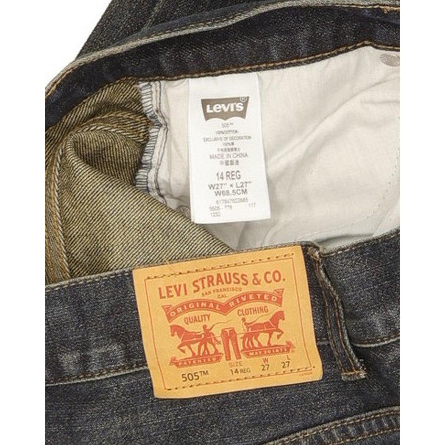 Levi's 505 Men Blue Straight Regular Jeans W27 L27
