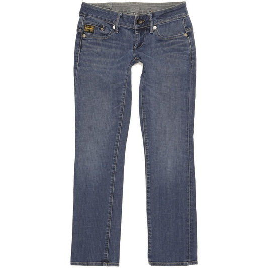 G-Star Midge Women Blue Straight Slim Stretch Jeans W27 L29
