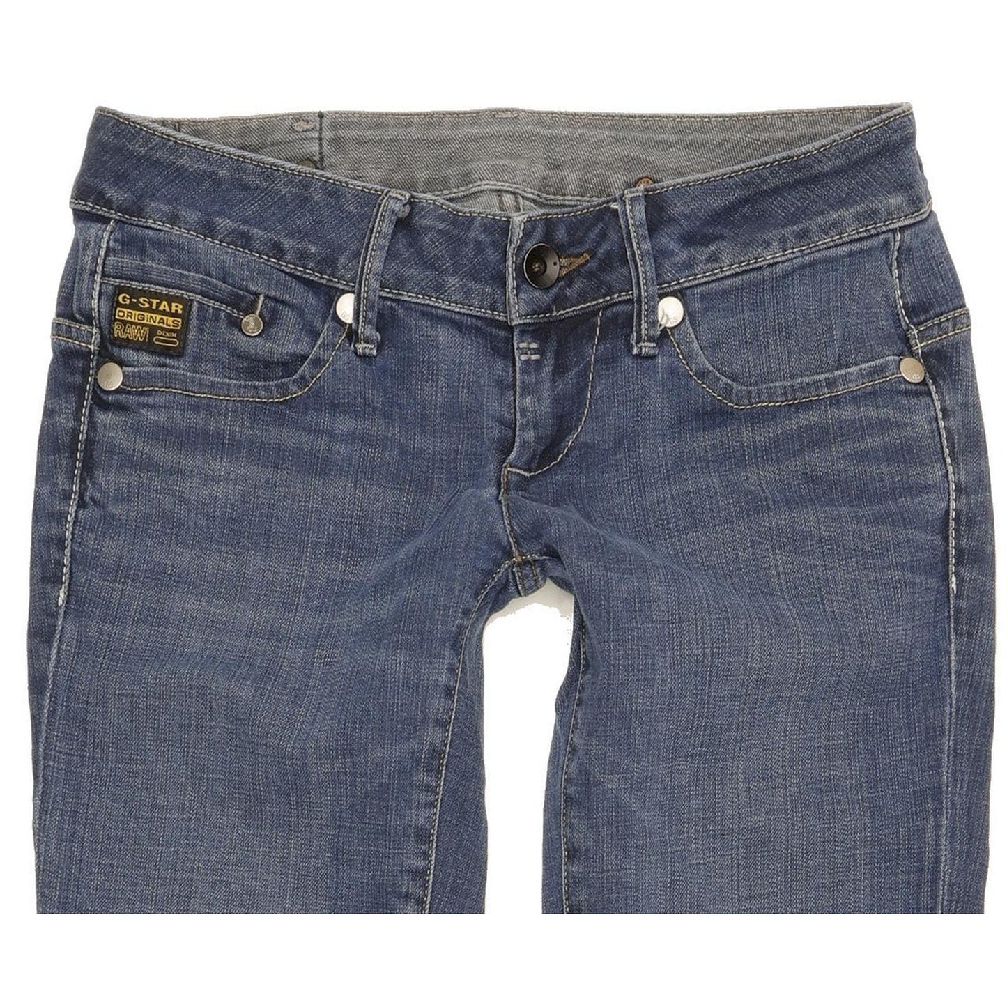 G-Star Midge Women Blue Straight Slim Stretch Jeans W27 L29