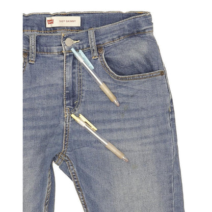 Levi's 510 Kids Blue Skinny Slim Stretch Jeans W26 L32