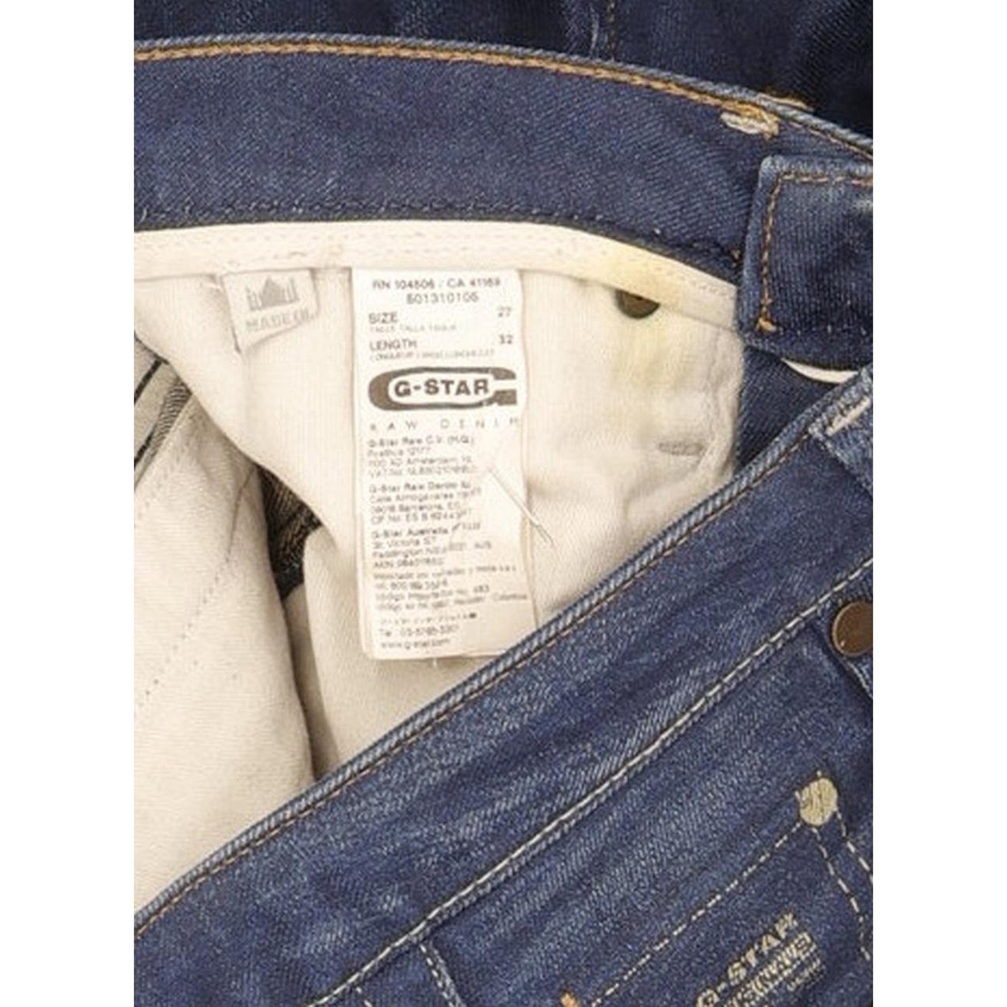 G-Star Arc Juke 3D Women Blue Tapered Loose Stretch Jeans W27 L32